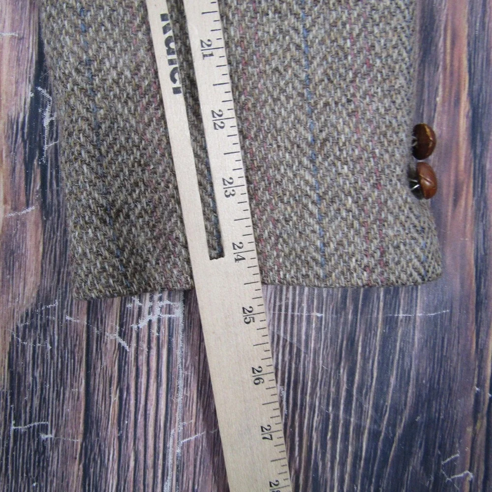 Vintage Boundary Waters Sport Coat Mens 40 Brown Wool Herringbone‎ Tweed Blazer